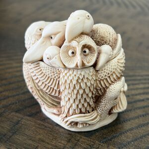 Harmony Kingdom Teacher's Pet Trinket Box Figurine Owl Birds